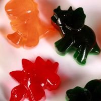 How to feed dinosaurs with gummy bears?